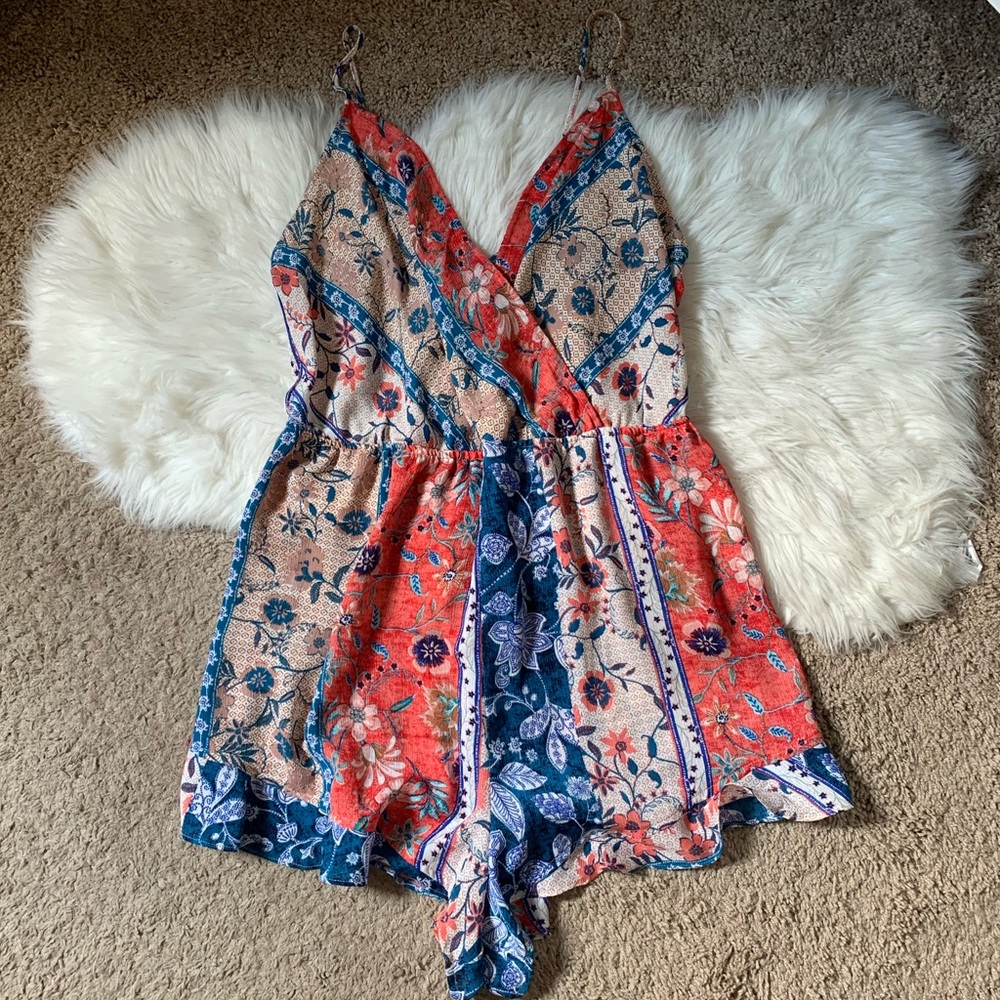 Boho Romper with open back